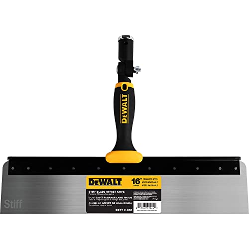 DEWALT 16" Offset Knife, 0.6mm Stainless Steel STIFF Blade | Soft-Grip Handle | DXTT-2-388 - size: 16"