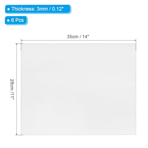 PATIKIL 11x14 Canvas Boards for Painting, 6 Pack 100% Cotton Square Triple Primed Stretched Blank Art Canvas Panel Bulk Thin for Acrylic, Oil, Tempera Paints, White - size: 11x14inch