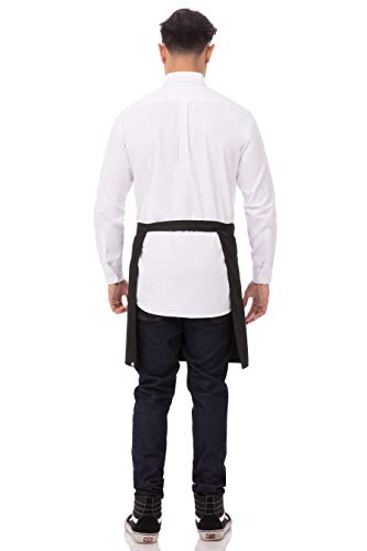 Chef Works Unisex Half Bistro Server Apron - color: Black