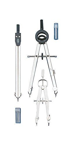 ALVIN Compass Basic Bow Standard Drawing Set 6" Model 795B Includes 4.5 Inch Pencil Compass/Dividers and 6" Inch Friction Divider with Self Centering Gear Head Geometry and Engineering Kit