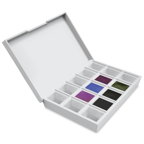 Daniel Smith Hand Poured Watercolor, Half Pans, Colors of Inspiration Set with 6 Watercolor Half Pans, 9 Empty Half Pans, 1 Plastic Travel Case (Total 16 Pieces) 285650003 - style: Inspirational Set of 6 Colors with Plastic Case and 9 Empty Containers