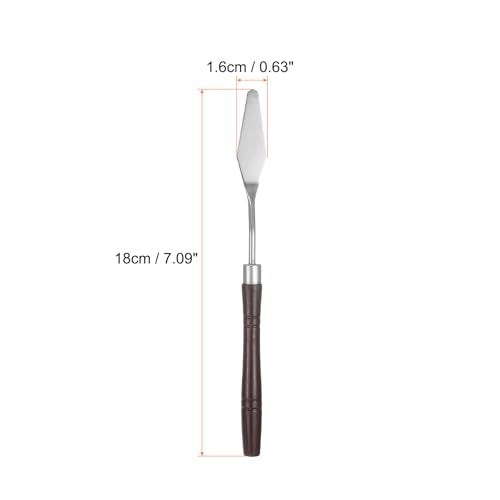 HARFINGTON 8pcs Palette Knife Painting Tool 7.09" Pointed Stainless Steel Blade Plastic Handle Spatula Painting Pallet Knife for Oil Acrylic Canvas, Red - size: 7.09"