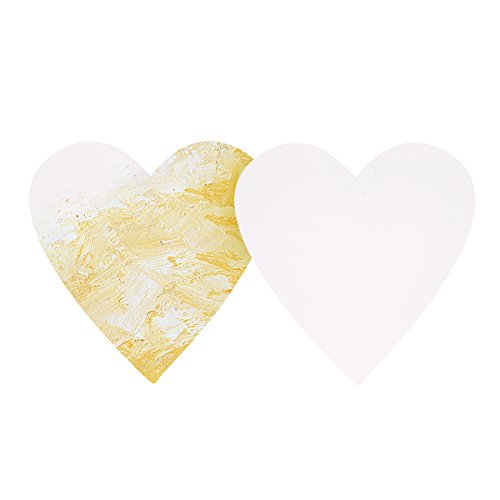 Transon 12inch Artist Heart Canvas Primed Stretched Canvas Ready for Painting Pack of 2 - size: Heart 2PCS