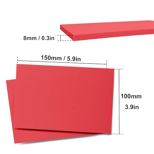 25 Pcs 4"x6" Rubber Carving Blocks, Linoleum Blocks | 4 x 6 inch Stamp Carving Blocks for Printmaking, Linocut Artists, Crafts and more,red by KUKLIPJIM - color: 25 Pcs 4"x6" Red, size: 25 Pcs 4"x6"