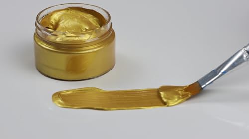 DGAGA Metallic Acrylic Paint,Metallic Gold Paints,1.69 OZ/Jar,Chalk Paste Metallic,Metallic Paints for Crafts Color-shifting Glass Paint,Blendable,Paints on Rocks,Wood,Canvas,Fabric,Ceramic - color: Metallic Gold Paint