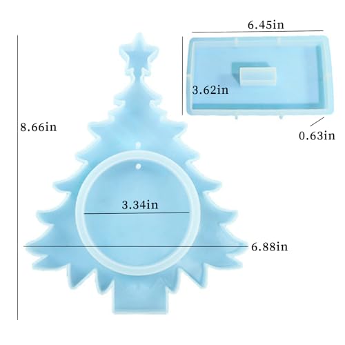 Wehous Resin Molds for Photo Frame, Large Christmas Tree Resin Mold, Picture Frame Silicone Epoxy Casting Mold, Unique Art Christmas Ornament Molds DIY Crafts Gift Table Home Decor - color: Tree-Type B