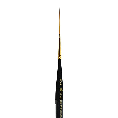 Princeton Mini-Detailer Liner Brush, Synthetic, Short Handle, Size 30/0 inch, 1 Count - color: Black, size: 30/0