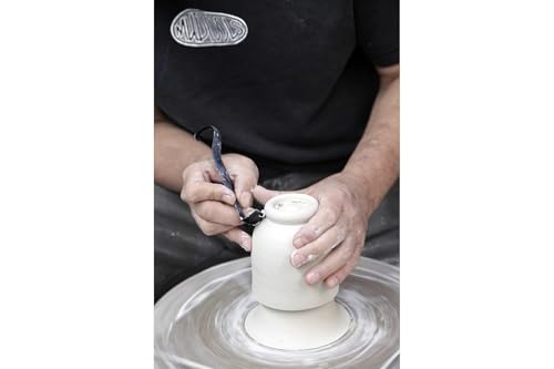 Mudtools Do-All Trim Tool: Double Ended Pottery Trimming Tool for Wheel Throwing, Clay Cutting Edge, Loop Shape Curled End, Ceramic Smoothing Surface, Made in The USA