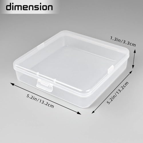 DUOFIRE Plastic Box Organizer, Small Storage Containers, Square 4 Pack - size: Square x 4 Pack