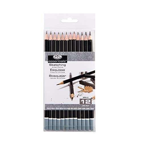 Royal & Langnickel SPEN-12 Essentials Sketching Pencil Set, 12-Piece (Pack of 3) - size: 12 Count (Pack of 3)