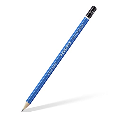 STAEDTLER Mars Lumograph 2H Graphite Art Drawing Pencil, 6 Pencils | for Sketching and Shading, Break-Resistant Premium Woodcase Drawing Pencils, 6-Piece Set - style: 2H
