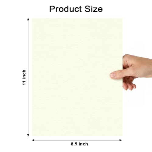 100 Sheets Watercolor Paper 8.5x11 Inches, 300 GSM Cold Press, Thick Watercolor & Mixed Media Paper Bulk – Paint Paper for Watercolor, Acrylic, Gouache, Ink, Sketching & Crafts