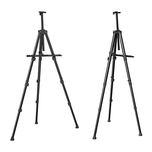 Easels for Painting Canvas, Aredy 66" Art Easel for Drawing, Portable Painting Easel Stand, Metal Table Top Easel (2 Pack) - style: 2 Pack