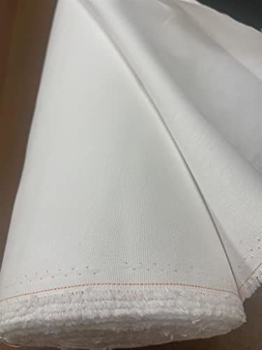 Sedona Designz 60" Wide Cotton Duck Canvas Fabric - Heavy Weight 10oz Durable 100% Cotton (White, 2 Yards) - color: White, size: 2 Yards