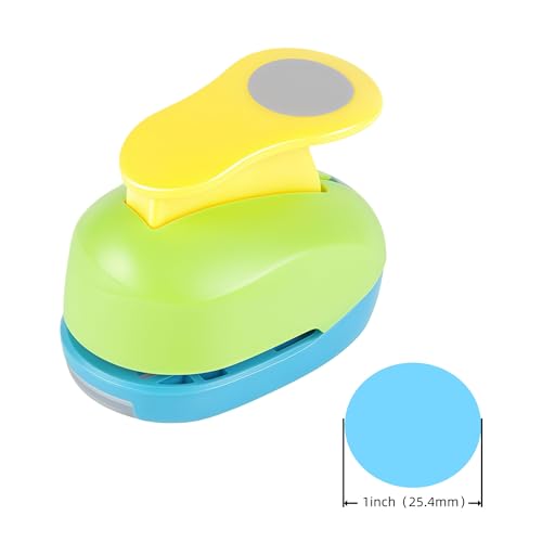 Circle Punch 1 inch(25.4mm) Craft Lever Punch Handmade Paper for Paper Crafts DIY Handmade Crafting Scrapbooking,Cardstock,Greeting Cards Arts Fun Projects - color: 1 inch Circle