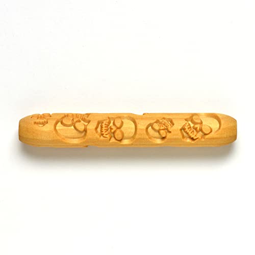 MKM Pottery Tools Wood Hand Rollers for Clay (HR-33 Skulls) - size: HR-33 Skulls