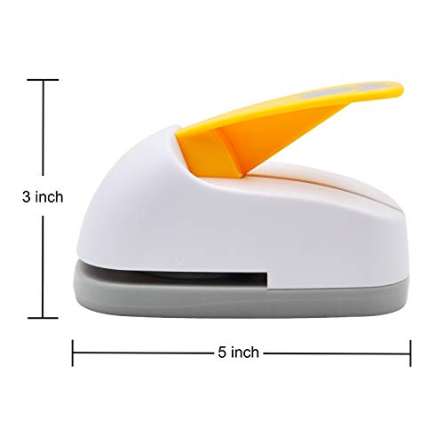 Craft Lever Punch 2 inch Circle Punch Circular Single Hole Punch Professional Tool for Paper Crafting DIY Projects,Gifts,Stationery,Education,Greeting Cards Arts Fun Projects - color: Star 1