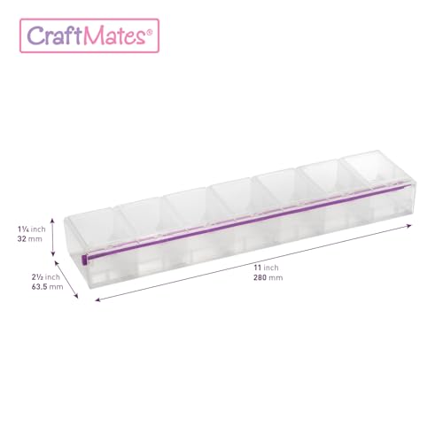 Craft Mates Craft & Sewing Supplies Organizer, 14 Locking Compartments, 3XL | Clear Plastic Storage for Buttons, Pins, Jewelry, Diamond Art & Craft Supplies, Large Portable Organizer for Crafters - style: 7 Locking Compartments (3XL)