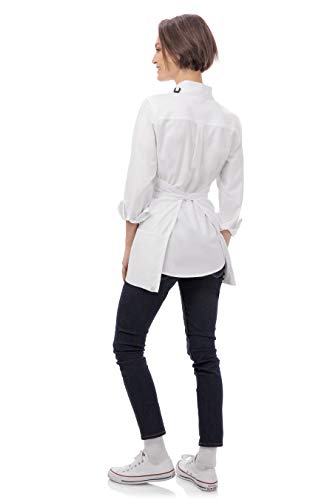 Chef Works Unisex Three Pocket Apron - color: White