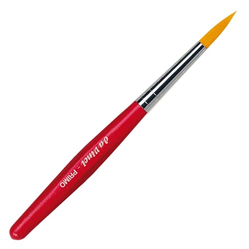da Vinci Series 353R Primo Synthetic Round Brush, Size 12. (353R-12) - color: Red, style: Round Synthetic