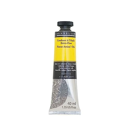 SENNELIER Artists' Extra Fine Oil, 40 ml Tube, Series 6, Cadmium Yellow Lemon, (10-130411-535) - color: Cadmium Yellow Lemon, size: 1.35 Fl Oz (Pack of 1)