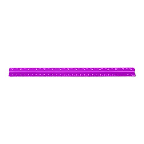 Alumicolor Aluminum Combination Solid Drafting Scale, 12IN, Purple - color: Purple, size: 12 Inch, style: Combination