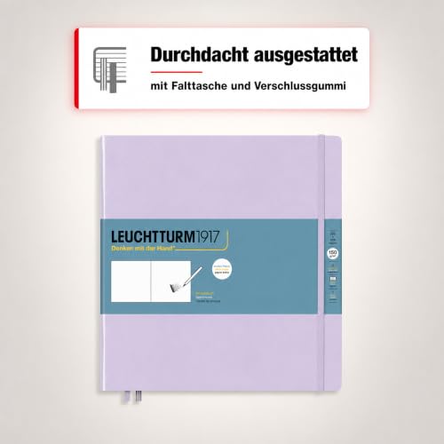 Leuchtturm1917 - Square Hardcover Sketchbook (Lilac) - 112 Pages of 150g/m² Paper - color: Lilac, size: Square