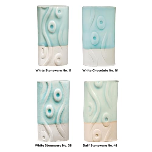 AMACO Celadon High Fire Gloss Glaze, 16 oz. (473 mL), C-40 Aqua | Transparent, Mixable Mid-High Fire Cone 5-6 (C) Liquid Ceramic Pottery Glaze for Bisque - color: C-40 Aqua