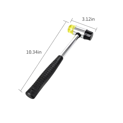 Small Rubber Mallet Hammer – 30 mm Lightweight Double-Sided Rubber and Plastic Head | Non-Slip Ergonomic Grip | Durable, Scratch-Free Tool for Jewelry Making & Repair, Delicate Craft, Furniture Setup