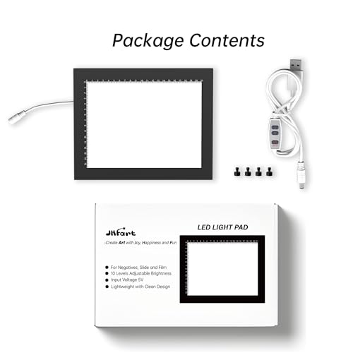 Magnetic Slide Viewer 8”x6” Light 5600K Ultra-Thin 10 Levels Adjustable Brightness Backlight for Slides and 35mm Film Negative Scanning - color: 8"x6" Magnetic Version