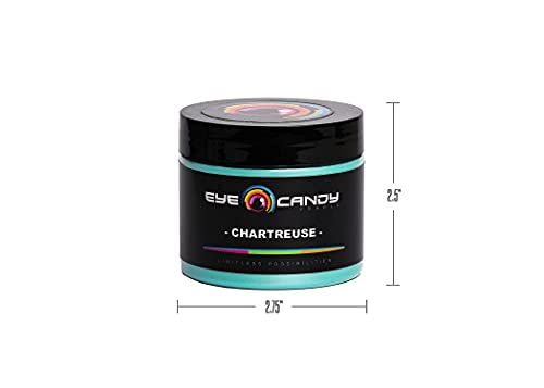 Eye Candy Pigments Premium Green Mica Powder - Chartreuse (50gr) - for Epoxy, Resin, Soap, Paint, Woodworking, Acrylic Pouring, Bath Bombs, Fishing Lures - DIY Arts and Crafts Additive - color: Chartreuse