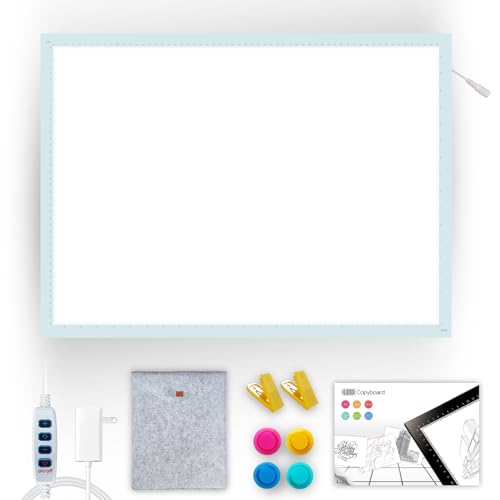 A2 Light Board for Diamond Painting, Super Bright Magnetic Light Pad, 12V2A Adapter Dimmerable,Lightbox for Tracing and Drawing, Corded Light Table for Sketching, Animation, Weeding Vinyl - size: 25.39"L x 18.31"W x 0.3"H