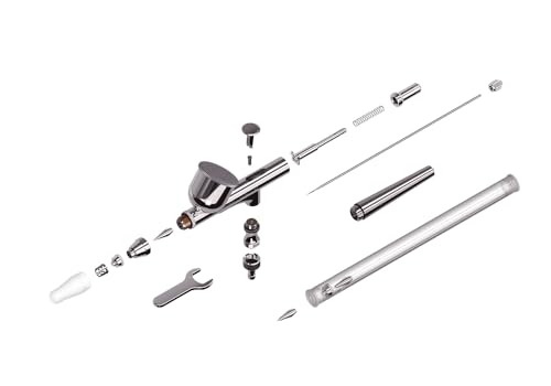 Vallejo - Airbrush EasyAir, Profesional Dual-Action Gravity-Feed System with 0.3mm Nozzles and 0.3 fl.oz. Cup Included, Ultra-Light Alloy Construction, Perfect for Model Building and Miniatures