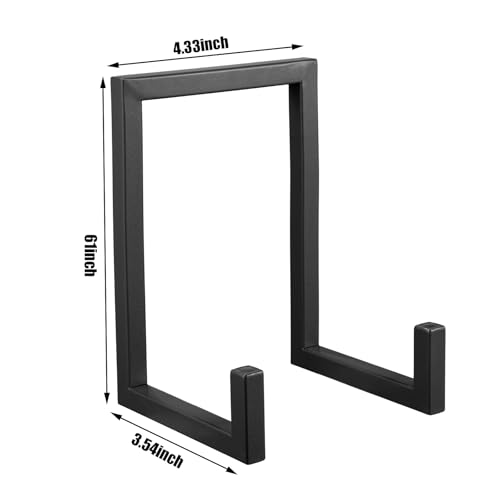 2 Pcs Large Plate Stands for Display Metal Frame Holder, Black, 6 Inch | Plate Display Stand, Picture Frame Stand, Decorative Table Top Easels for Picture Book, Platter, Photo - color: Black, size: 6 Inch