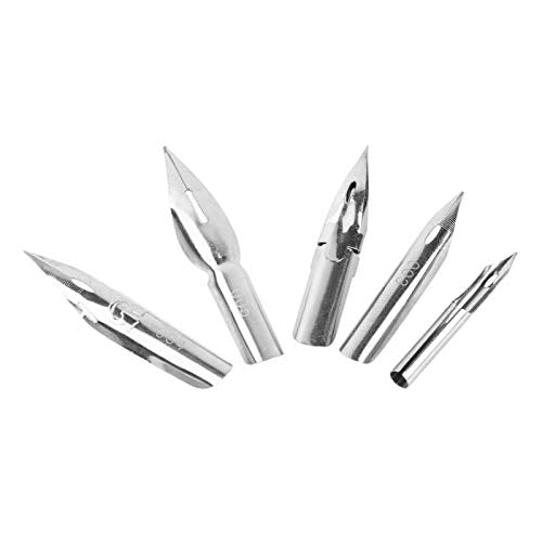Manga Pen Cartoon Comic Pen Nib Drawing Tools Comic Dip Pen Set with 2 Black Pen Holders 5 Nibs 1 Drawing Eraser