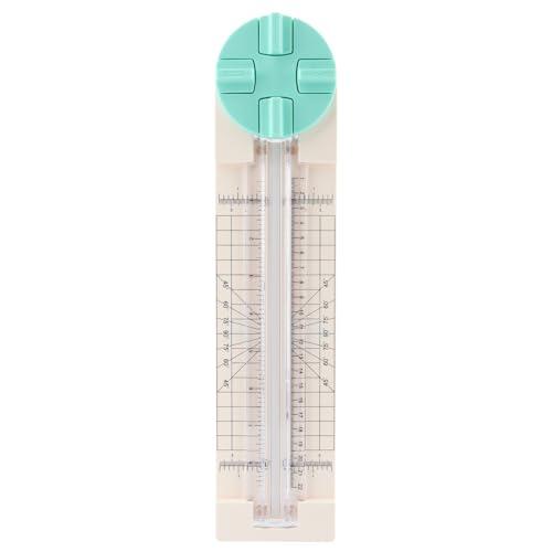 A5 Paper Cutter,4 in 1 Paper Trimmer Photo Cutter,Scrapbook Papers Craft Cutter with Dial Blades of Straight,Wave,Perforated,Creasing for Cutting Papers,Coupons,Postcards,Card(Green) - color: Green