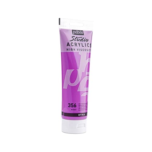 PEBEO Studio Acrylics High Viscosity, Fine Acrylic, 250 ml - Iridescent Violet Blue (169356) - color: Iridescent Violet Blue, size: 8.45 Fl Oz (Pack of 1)