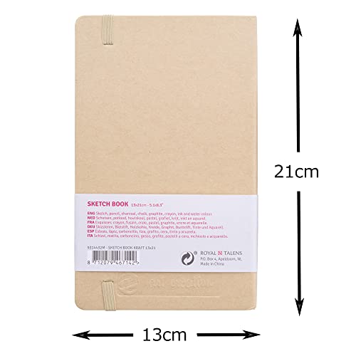 Talens Japan T9314-432M 452213 Art Creation Sketchbook, Drawing Notebook, 5.1 x 8.3 inches (13 x 21 cm), Craft Paper - color: craft paper, size: 13×21cm