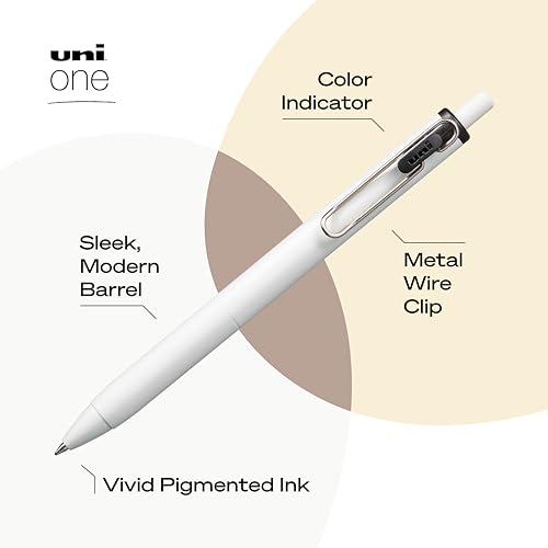 uniball™ one Retractable Gel Pens, Medium Point (0.7mm), Black Ink, 4 Pack - color: Black, size: 1 Count (Pack of 4), style: Medium