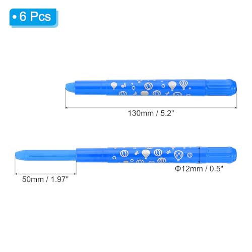 PATIKIL Watercolor Gel Crayon, 6Pcs Washable Twist Coloring Crayons Bulk Blendable for Coloring, Drawing, Painting, Blue Crayon - color: Blue