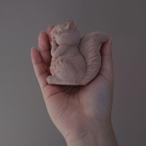 Squirrel Silicone Mold, Cute Squirrel Candle Soap Making Molds, 3D Animal Shaped Cake Fondant Chocolate Decorating Mold, Epoxy Resin Casting Concrete Plaster Wax Art Craft Mould Kit - color: Squirrel
