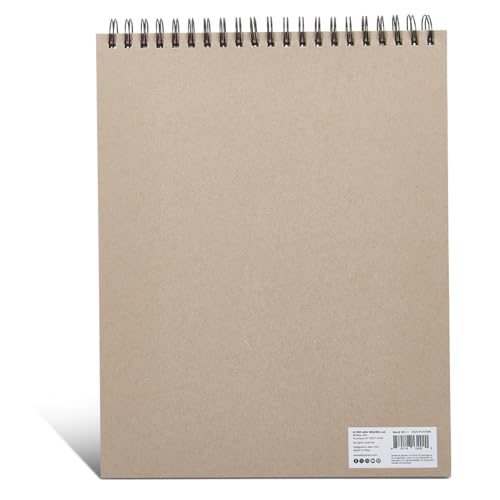 KINGART Sketch Paper Pad – 11x14 Inch, 1-Pack – 100 Sheets (60 lb / 90 GSM), Finely Textured Acid-Free Paper – Top Spiral-Bound Drawing Book