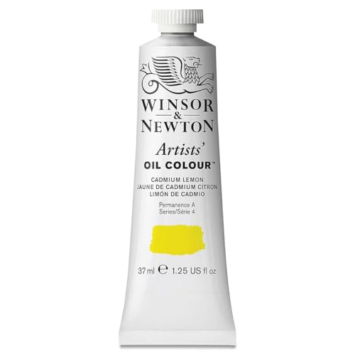 Winsor & Newton Artists' Oil Paint, 37ml Tube, Cadmium Lemon | Formulated with the finest pigments with excellent tinting strength; use thickly or thin to a very fine glaze. - color: Cadmium Lemon, style: 1.25-oz Tube