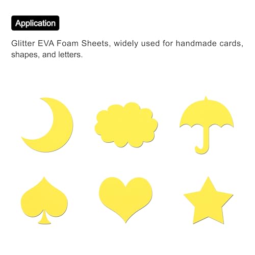 uxcell Yellow EVA Foam Sheets 7.9 x 5.7in 2mm Thickness for Crafts DIY, 6 Pcs - color: Yellow