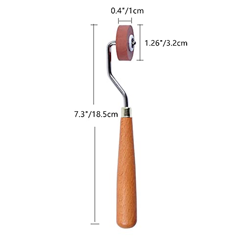 BANLTRE Rubber Brayer Roller for Printmaking, Ideal for Anti Skid Tape Construction Tools, Print,Craft Stamping Brayers for Wallpapers and Scrapbooks (0.4") - size: 0.4"
