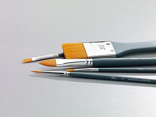 Winsor & Newton Foundation Watercolour Brush Set, SH, Round & Flat, 6 Pack - size: Round 2, 3 & 5, Flat 3, 5 & 6