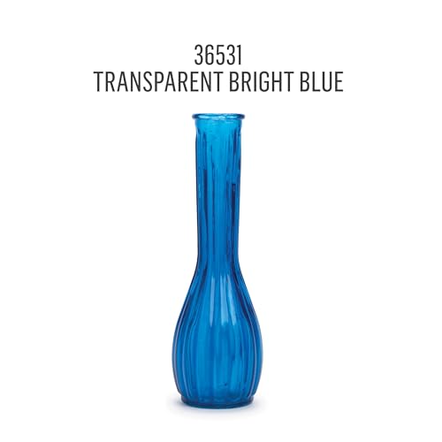 FolkArt Murano Transparent Acrylic Glass Paint, Bright Blue, Perfect for Indoor and Outdoor Arts and Crafts Projects, 2 fl oz, 36531 - color: Transparent Bright Blue, style: Transparent