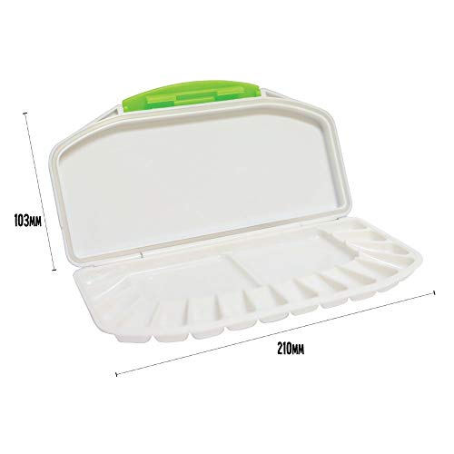 Mont Marte Airtight Watercolor Palette 16 Slot. 3 Mixing Areas and 16 Deep Color Wells.