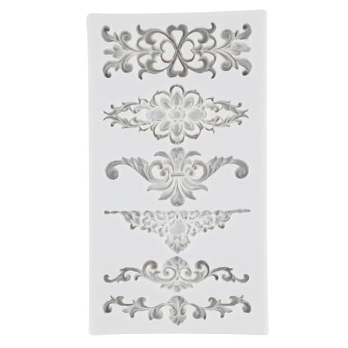 Baroque Silicone Mold Baroque Scroll Relief Polymer Clay Molds | Baroque Curlicues Scroll Lace Mold DIY Craft Epoxy Resin Casting Air Dry Polymer Clay Jewelry Making Crafts Tools - color: Style A