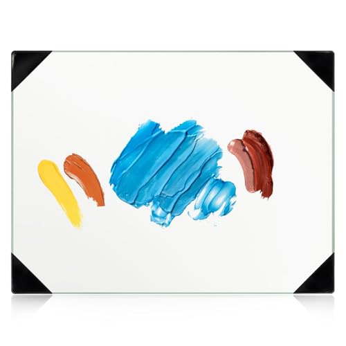 Glass Palette for Oil Painting, 16 x 12 Inches, Ultra Clear, Easy to Clean - color: 1pc-clear, size: 16" x 12" x 0.2"